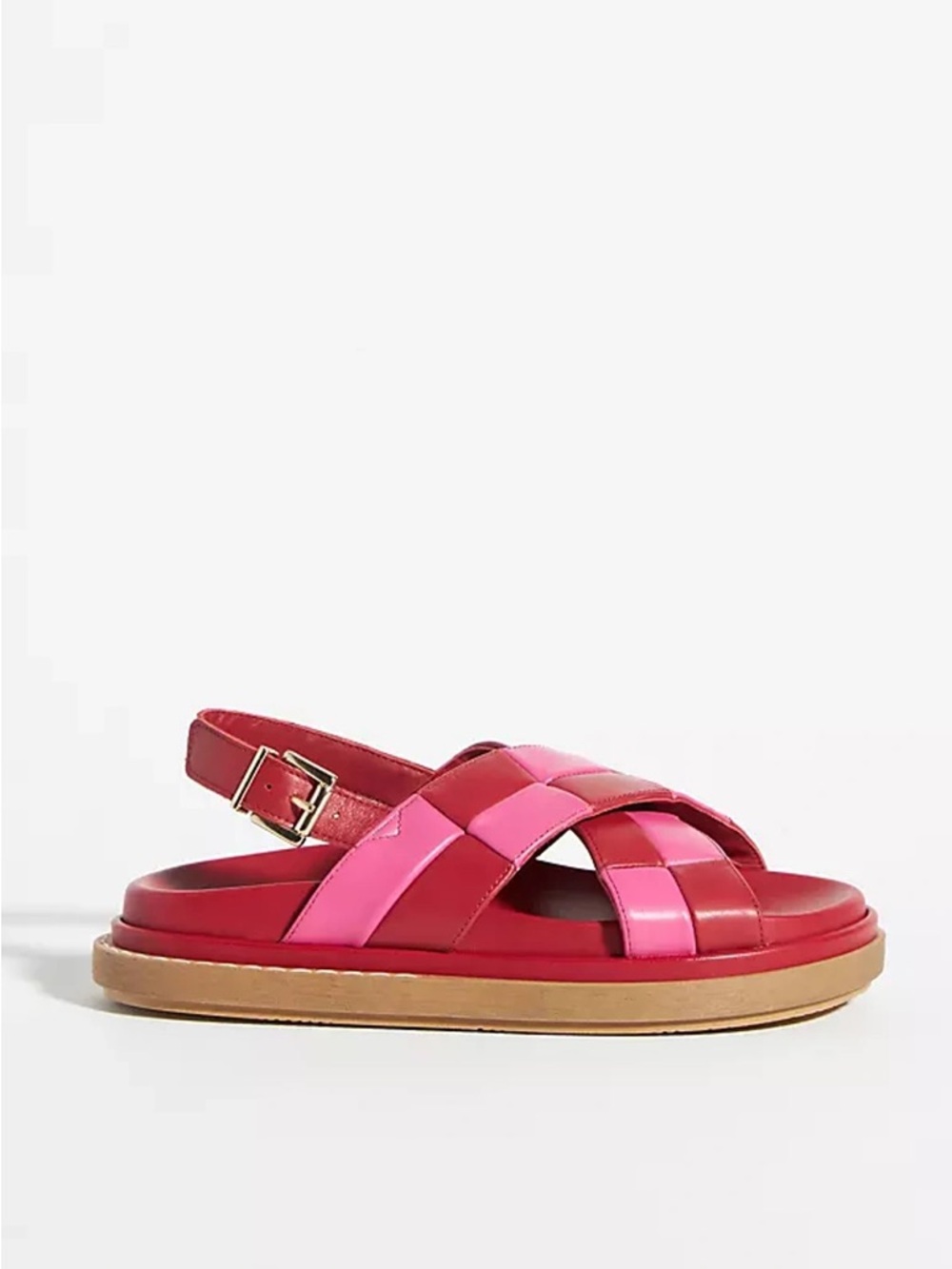 ALOHAS Marshmallow Scacchi Sandal Lipstick Red Magenta Size EU 39 - Picture 2 of 12
